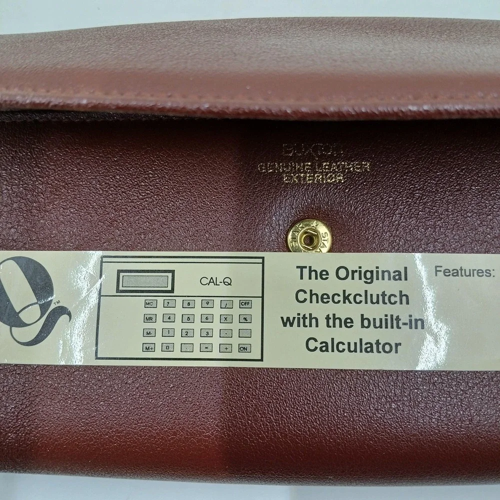 Buxton Leather‎ Wallet Checkclutch Womens One Size Brown CAL-Q Calculator New
